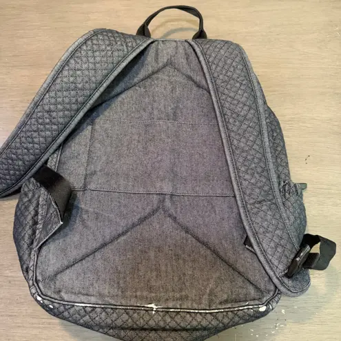 Vera Bradley Vera Bradley Denim Gray Quilted Campus Backpack Book Bag Travel
