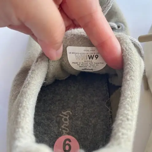 Allbirds Mizzle WR Wool Runner Sneakers Women's Size 9 Tan Merino Washable Shoe