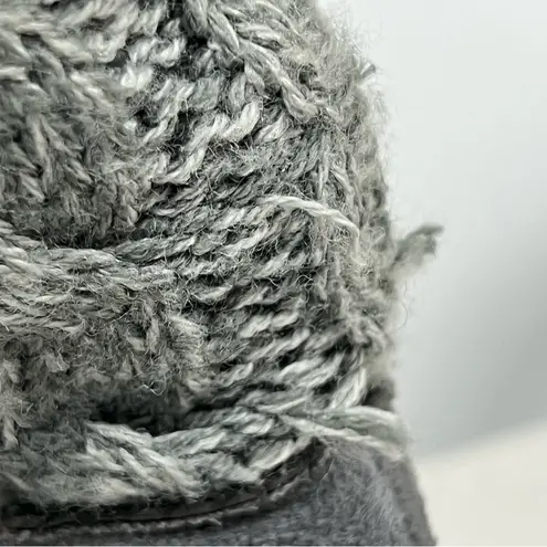 Mul Luks size 10 Grey Knit Women's sweater Boots pull on winter comfy casual Gray