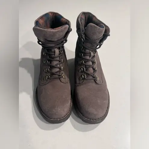 Born Codi Leather Lace Up Biker Moto Combat Boots New Women's size 6M New Brown