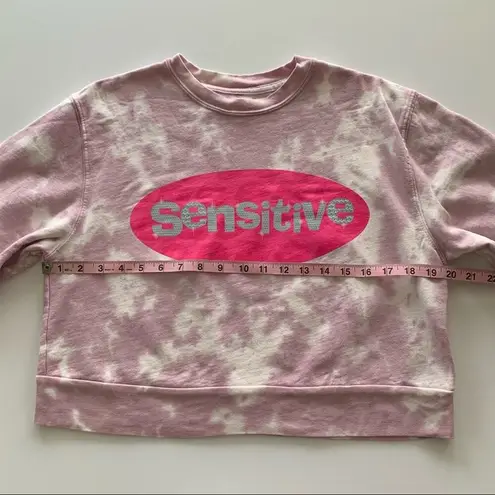 By Samii Ryan | Sensitive Pink Tie Dye Cropped Sweatshirt Small
