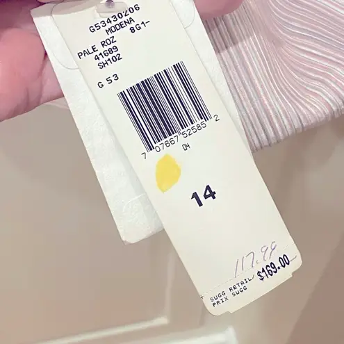 Rena Rowan NWT Pastel Pink Striped Blazer Lined 14