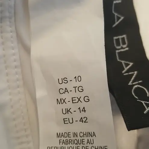 La Blanca ππ Terra Print Plunge Neck One-Piece Swimsuit ~ 10 Tera Italia NWT - Image 13