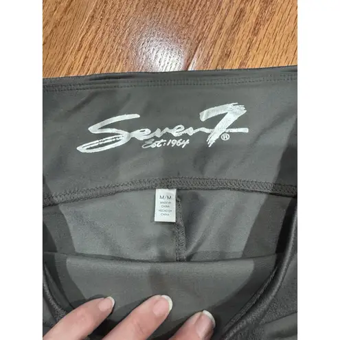 Seven 7 Ultra High Rise Sculpting Faux Leather Leggings NEW Gunmetal Gray