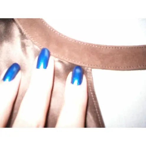 Womens New Ralph Lauren NWT 14W 14 W Silk Suede Dark Chocolate Brown Blouse Key