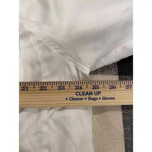 Sejour Nordstrom White Polyester Satin Jeans Style Jacket