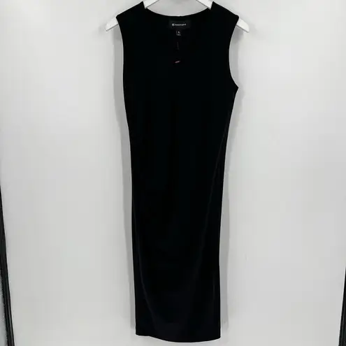 HoneyLove InnerPower Sleeveless Midi Shapewear Ruched Dress Black Size XL NWT