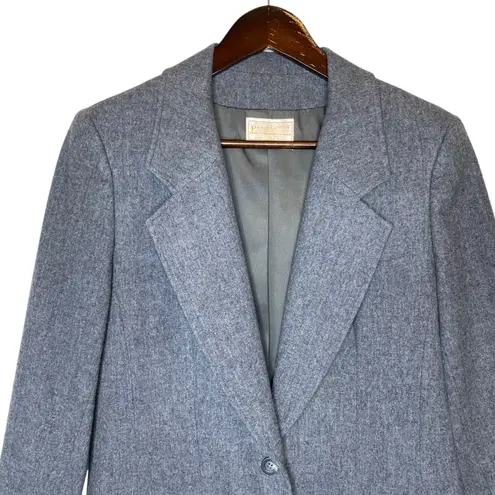 Pendleton Vintage Wool Single Button Gray Blazer size 10