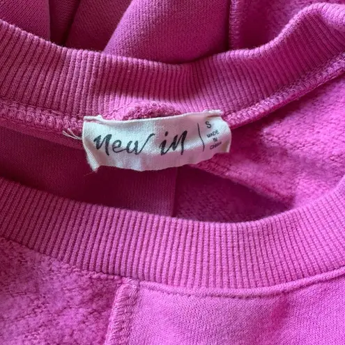 New In Pink Patchwork Sweatshirt Women’s Size Small