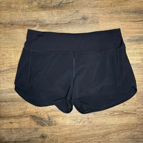 Lululemon  Black Speed Up Shorts High-Rise 4"