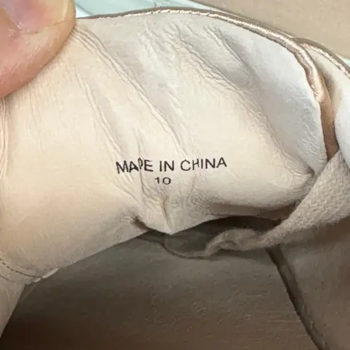 J/Slides Amberr Sneakers Pink Blush Satin Leather Lined Woman's 10 Casual