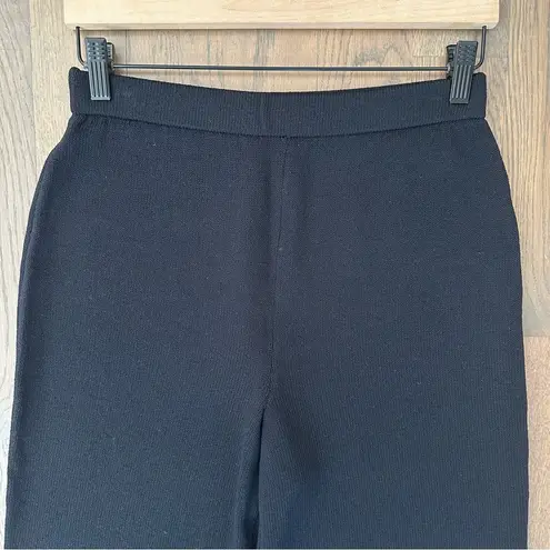 St. John Basics Wool Rayon Santana Straight Leg Knit Pant in Black Size 8 / M