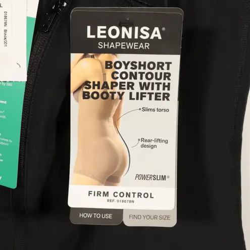 NWT Leonisa TopSculpt Boyshort Bottom Body Shaper with Firm Compression Size 4XL Black