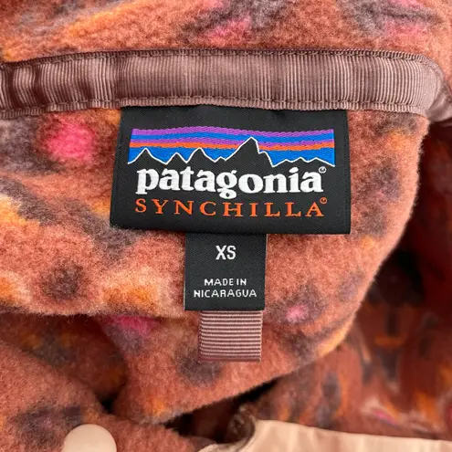 Patagonia Synchilla Wandering Wood Sisu Brown Tan Pullover Snap-T Fleece Size XS