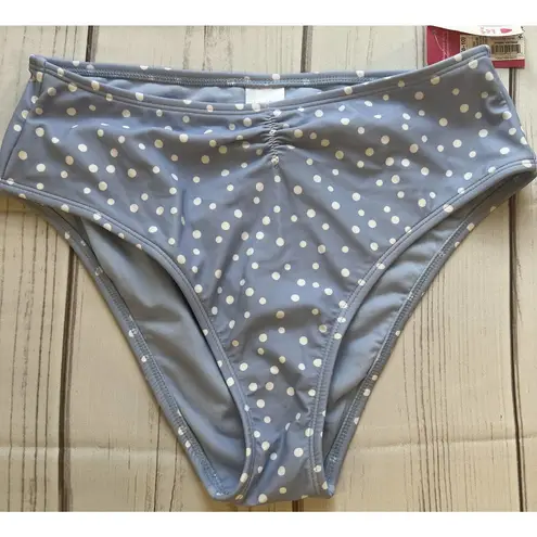 Xhilaration  Juniors' Cinch-Front High Leg High Waist Bikini Bottom Blue Large