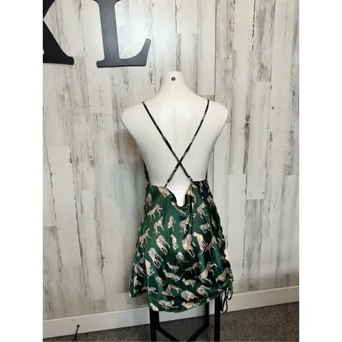 Cupshe  green leopard print dress