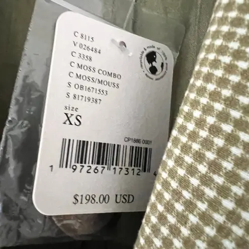 Milly NWT $198 Free People Cali Printed Blazer Jacket XS Green Daisy Flower Pink