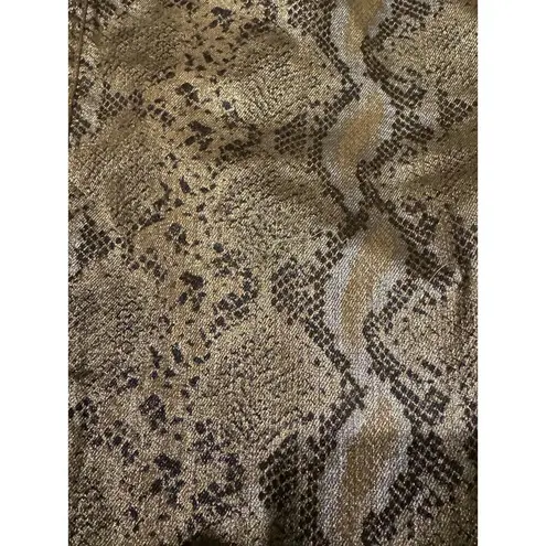 Snake print gold & brown low rise skinny ankle pants from NY & CO size 10
