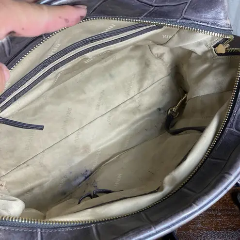 Brahmin MARISSA Elegant Gray Leather Handbag