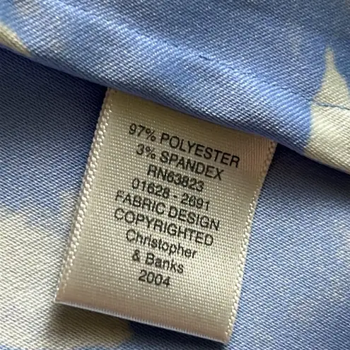 Christopher & Banks Sporty Vintage Floral Stretch Lightweight Button Up Jacket