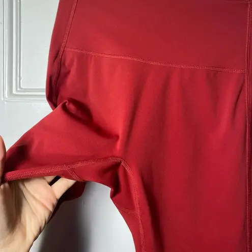 Alphalete  | High Waisted ‘Pulse Surge’ Legging in Red