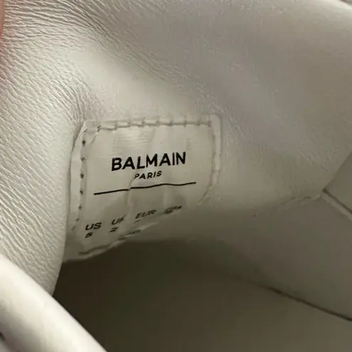 Balmain $650  B-Court White Leather Logo Slip On Sneakers Shoes‎ Sz 35 Sold Out!