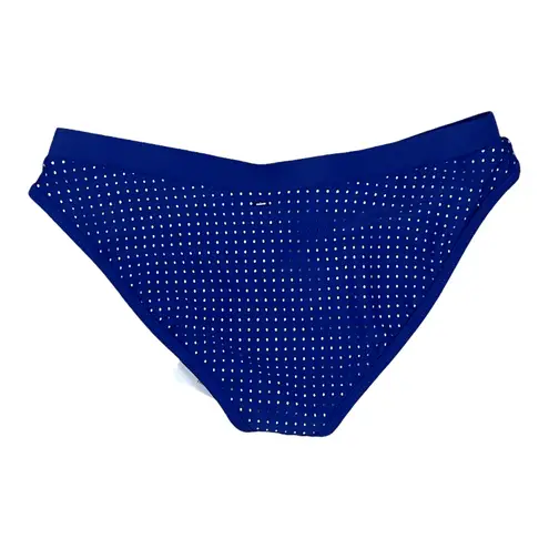 DKNY Fabletics Womens Swimwear Bikini Bottom‎ Size XS 2-4 Blue Peach Dots Vita Fabric