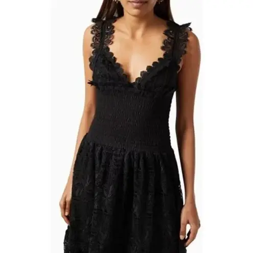 Waimari La Mimosa Dress in Guipure Lace Sz. XS Black