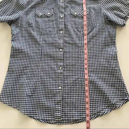 Via Penny Lane Reworked Apparel | Ice Cube Tie Dye Gingham Button Down Shirt Blue Size L