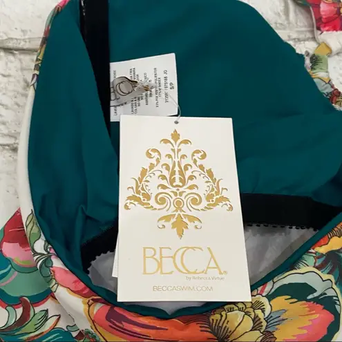 Becca  Women's Emma Handkerchief Hem Halter Tankini Swim Top Size S