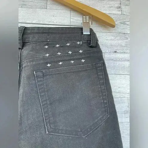 Ksubi Spray on Grease Ankle Zip Skinny Jeans In Black size 27