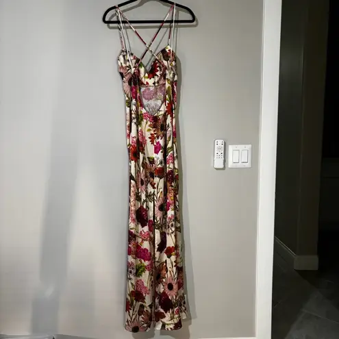 Katie May Womens Maxi Dress Pink Daisy Tara Floral Sleeveless Gown Size L