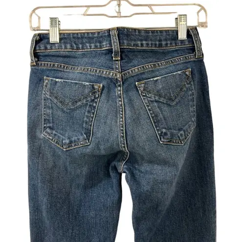 Derek Lam Womens Jane Mid Rise Flip Flop Flared Jeans Blue Size 26