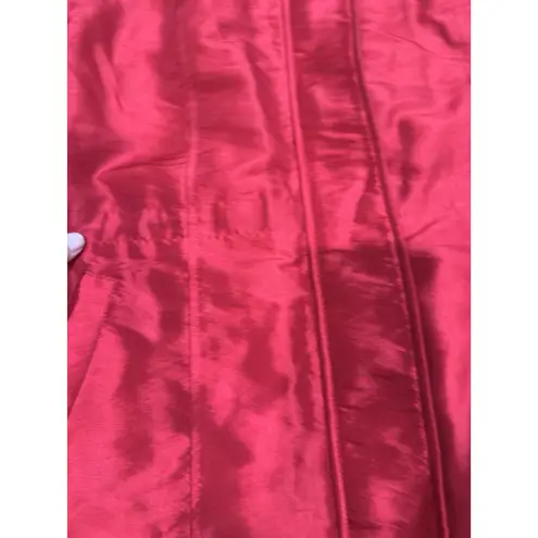 Coldwater Creek Red Metallic Vest Drawstring Waist Womens S/M (6/8) Christmas