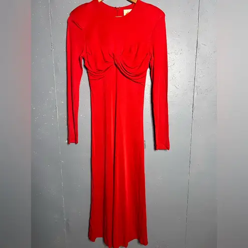Farm Rio Red Twisted Cup Midi Dress size Small