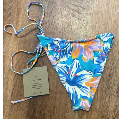 Stone Fox Swim NWT River Bikini Bottom - Tropical Lily Print Size Medium