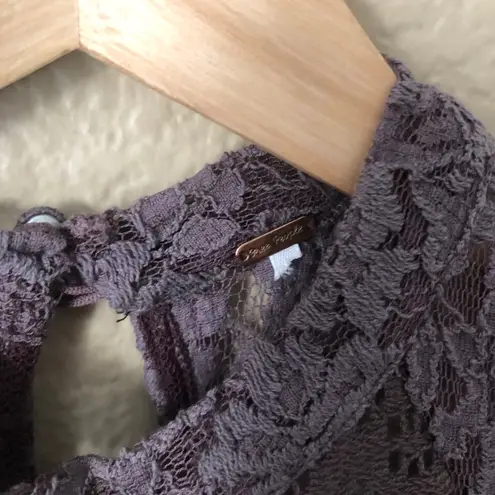 Free People  'Lady Bird' Mixed Lace Tank