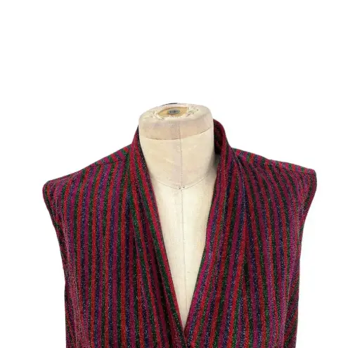 Trina Turk ‎ Sophie Top Rainbow Glitter Metallic Sleeveless Surplice Size Medium