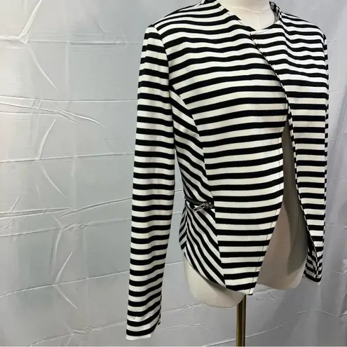 Forever 21  Open Front Bomber Jacket‎ Striped zippers Steampunk Skater Medium New