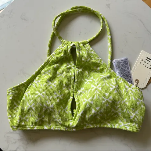 Billabong Womens That's Cute High Neck Green Bikini Top thumbnail 3