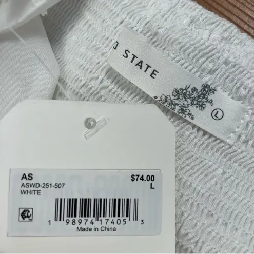 Altar'd State Altar’d State Ava Clip Dot Dainty Bow Fit Flare Mini Dress White Large New