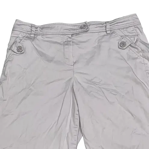 Sandro Sportswear Light Gray Wide Leg Capri Cropped Pants size 10