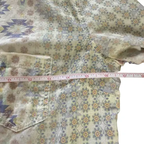 RKF Women Relax Tops Size S Multicolor colared Button up Long Sleeve