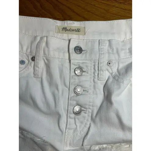 Madewell  Women’s 23 The Perfect Vintage Crop White Distressed Jeans Denim Chic