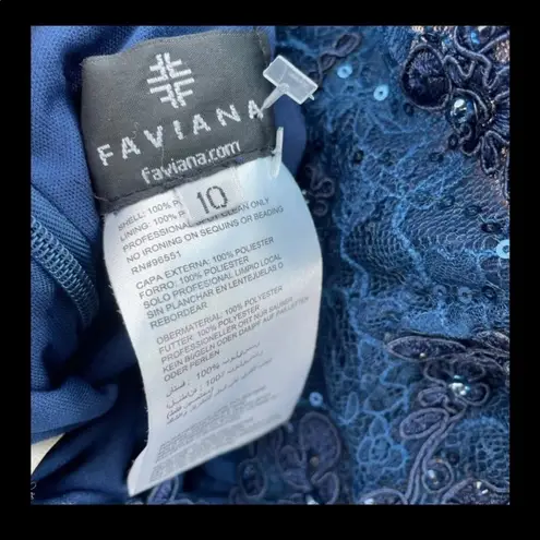 Faviana blue fairy corset dress formal