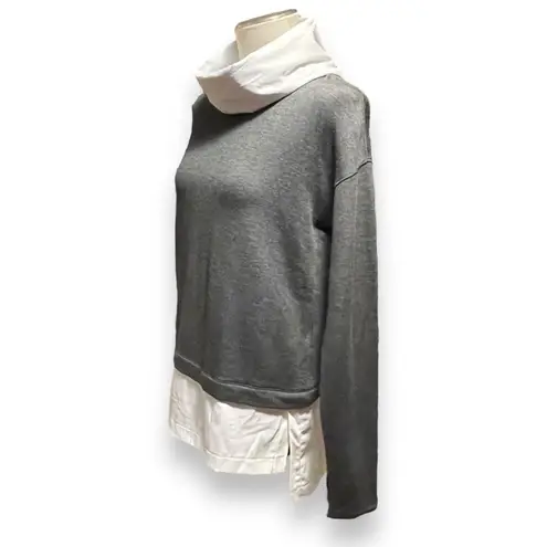 CALIA Effortless Mixed Media Hoodie Dark Heather Gray XS