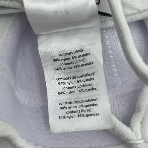 ONIA Flora Bikini Top SZ Small Crinkle Texture White Black Pushup Swim Beach NWT