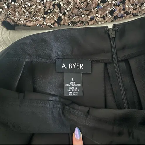 A Byer Two-Piece Glitter Fabric Midi Dress (Size 0) - A. Byer - Sparkle & Slay!