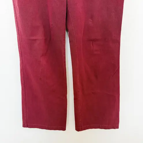 St. John Womens Pants Size 8 Burgundy Corduroy Bootcut Quiet Luxury Old Money