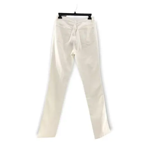 Something Navy  Nina Denim Pants with Slit‎ in White 6